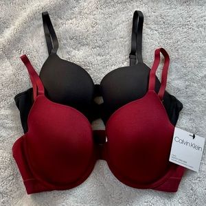 NWT|Calvin Klein Lightly Lined Demi Bra, Set of 2 [38C]